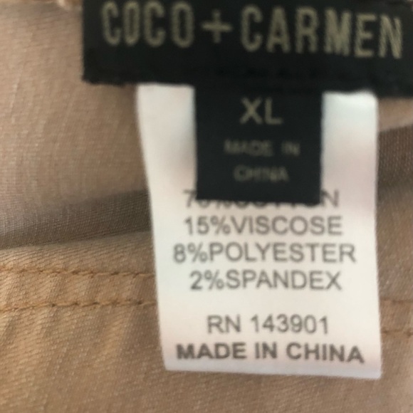 Coco + Carmen Stretch Skinny Slimming Legging Pull On Size XL Casual Fall - Picture 5 of 5